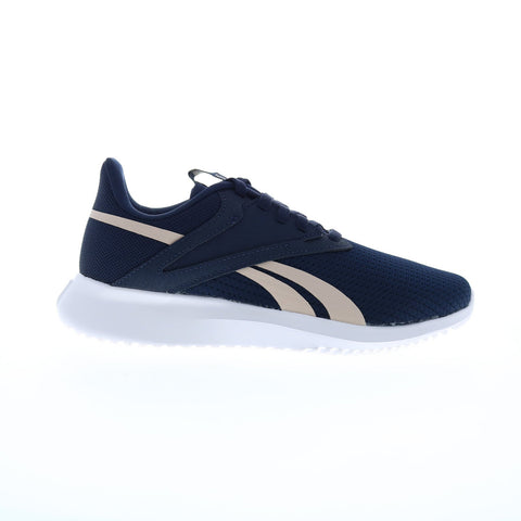 Reebok Fluxlite Womens Blue Canvas Lace Up Athletic Cross Training Shoes
