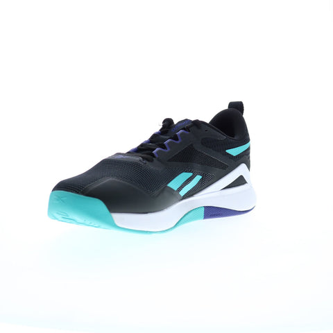 Reebok Nanoflex TR 2.0 Mens Black Mesh Lace Up Athletic Cross Training Shoes