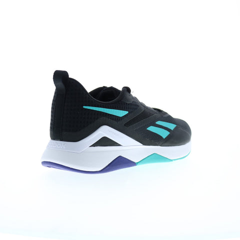 Reebok Nanoflex TR 2.0 Mens Black Mesh Lace Up Athletic Cross Training Shoes