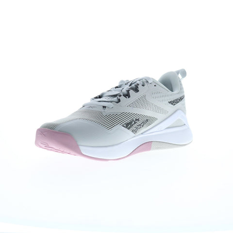 Reebok Nanoflex TR 2.0 Womens Gray Mesh Lace Up Athletic Cross Training Shoes