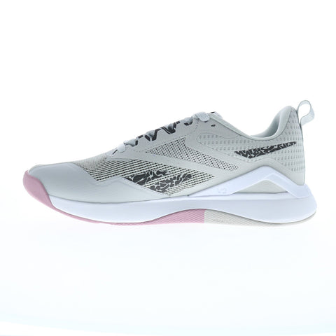 Reebok Nanoflex TR 2.0 Womens Gray Mesh Lace Up Athletic Cross Training Shoes