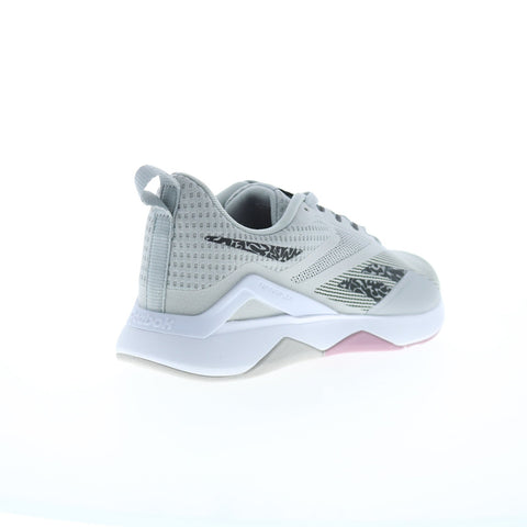 Reebok Nanoflex TR 2.0 Womens Gray Mesh Lace Up Athletic Cross Training Shoes