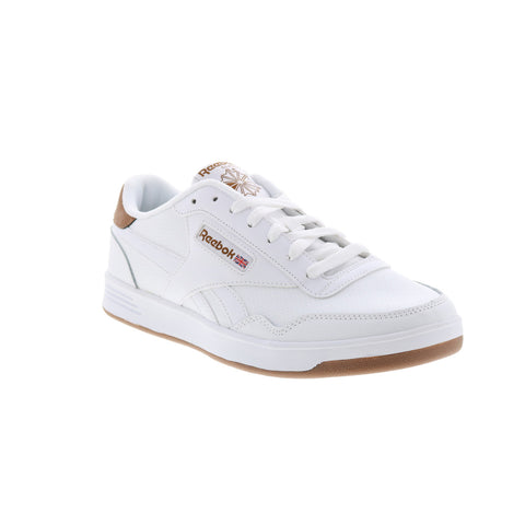 Reebok Club Memt Mens White Leather Lace Up Lifestyle Sneakers Shoes