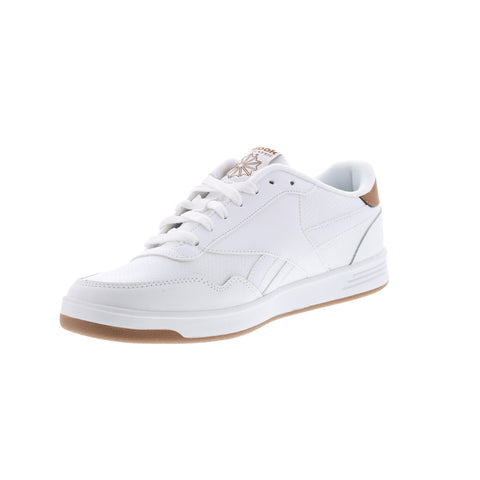Reebok Club Memt Mens White Leather Lace Up Lifestyle Sneakers Shoes