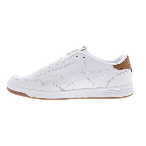 Reebok Club Memt Mens White Leather Lace Up Lifestyle Sneakers Shoes