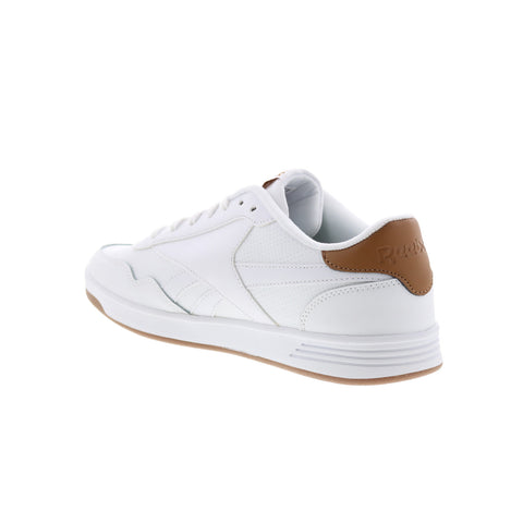 Reebok Club Memt Mens White Leather Lace Up Lifestyle Sneakers Shoes