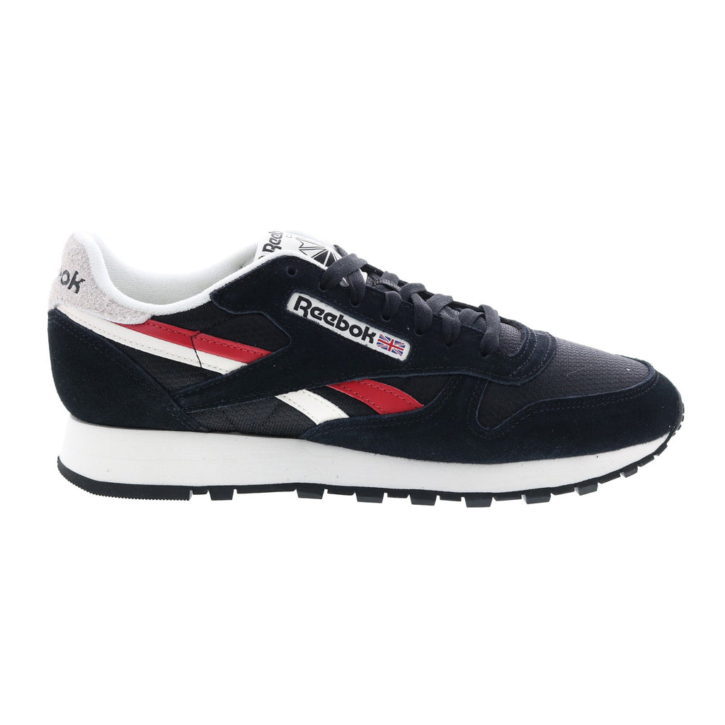 Reebok Classic Leather Mens Black Suede Lace Up Lifestyle Sneakers Sho ...