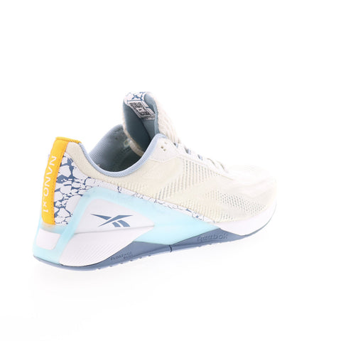 Reebok Nano X1 Grow Mens Beige Canvas Lace Up Athletic Cross Training Shoes