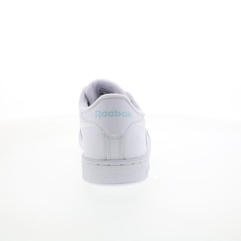 Reebok Club C 85 Womens White Leather Lace Up Lifestyle Sneakers Shoes