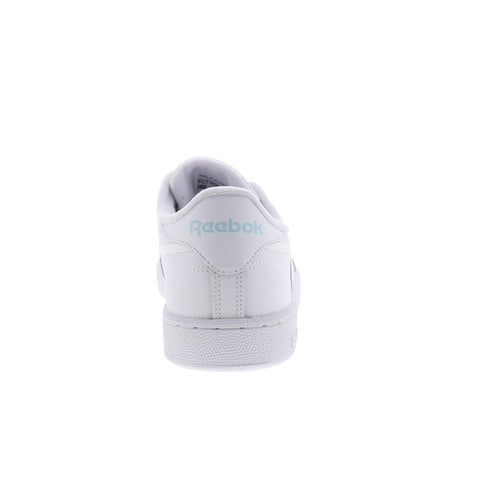 Reebok Club C 85 Womens White Leather Lace Up Lifestyle Sneakers Shoes