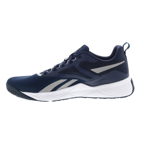 Reebok NFX Trainer Mens Blue Canvas Lace Up Athletic Cross Training Shoes