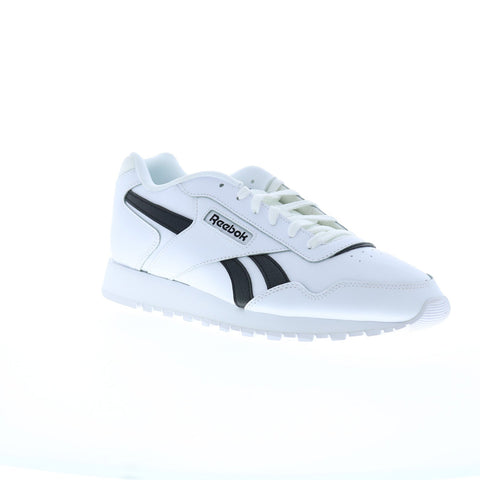 Reebok Glide Mens White Leather Lace Up Lifestyle Sneakers Shoes