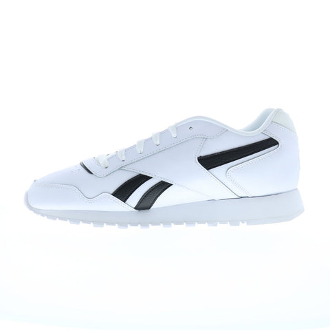 Reebok Glide Mens White Leather Lace Up Lifestyle Sneakers Shoes