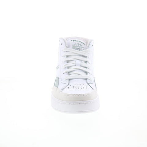 Reebok Club C Form Hi Womens White Leather Lace Up Lifestyle Sneakers Shoes