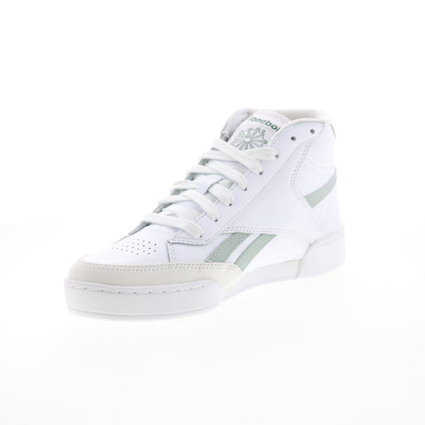 Reebok Club C Form Hi Womens White Leather Lace Up Lifestyle Sneakers Shoes