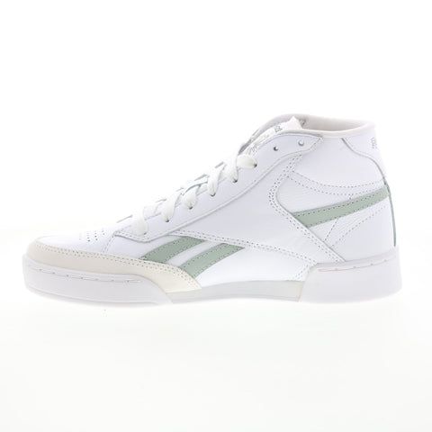 Reebok Club C Form Hi Womens White Leather Lace Up Lifestyle Sneakers Shoes