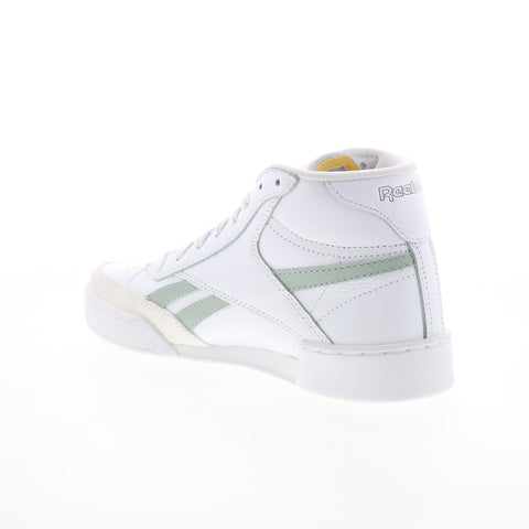 Reebok Club C Form Hi Womens White Leather Lace Up Lifestyle Sneakers Shoes