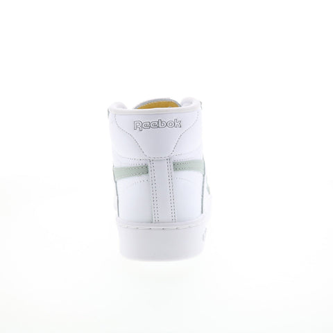Reebok Club C Form Hi Womens White Leather Lace Up Lifestyle Sneakers Shoes