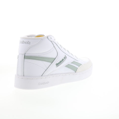 Reebok Club C Form Hi Womens White Leather Lace Up Lifestyle Sneakers Shoes