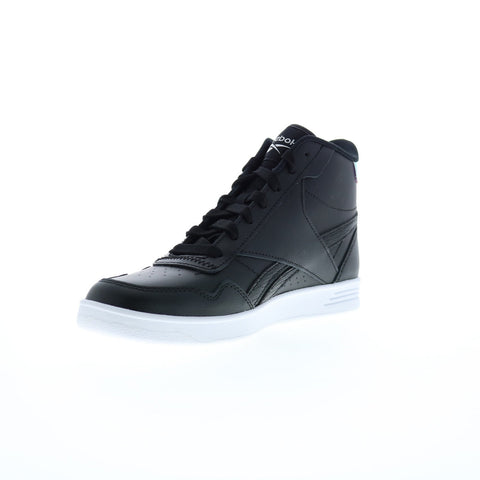 Reebok Club High Top Womens Black Leather Lifestyle Sneakers Shoes