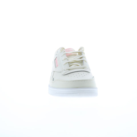 Reebok Club Memt Womens Beige Leather Lace Up Lifestyle Sneakers Shoes