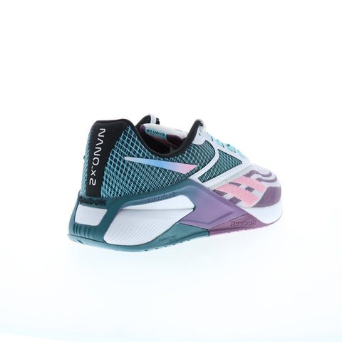 Reebok Nano X2 Mens Purple Canvas Lace Up Athletic Cross Training Shoes