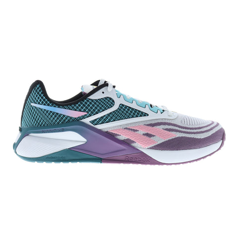 Reebok Nano X2 Mens Purple Canvas Lace Up Athletic Cross Training Shoes