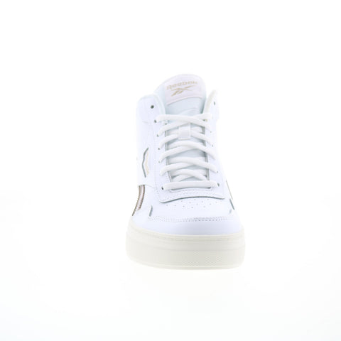 Reebok Court Advance Bold High Womens White Lifestyle Sneakers Shoes
