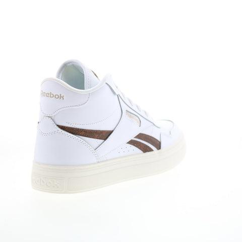 Reebok Court Advance Bold High Womens White Lifestyle Sneakers Shoes