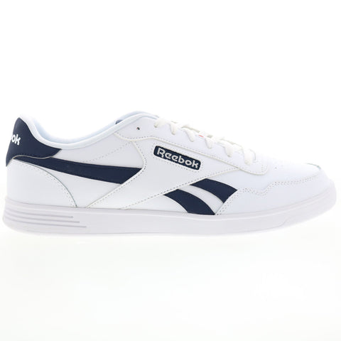 Reebok Court Advance Mens White Leather Lace Up Lifestyle Sneakers Shoes