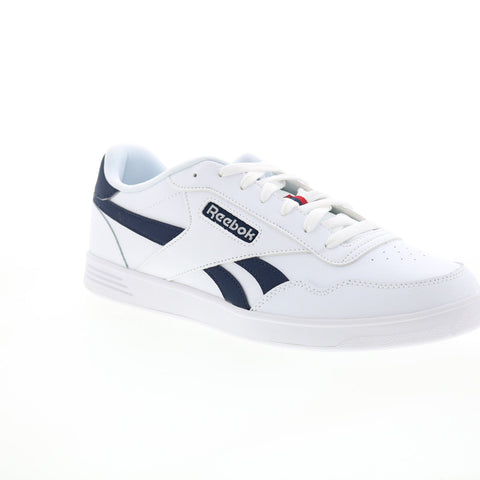 Reebok Court Advance Mens White Leather Lace Up Lifestyle Sneakers Shoes