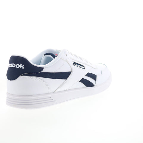 Reebok Court Advance Mens White Leather Lace Up Lifestyle Sneakers Shoes