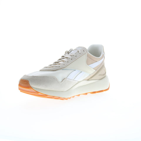 Reebok Classic Leather Legacy AZ Mens Beige Leather Lifestyle Sneakers Shoes
