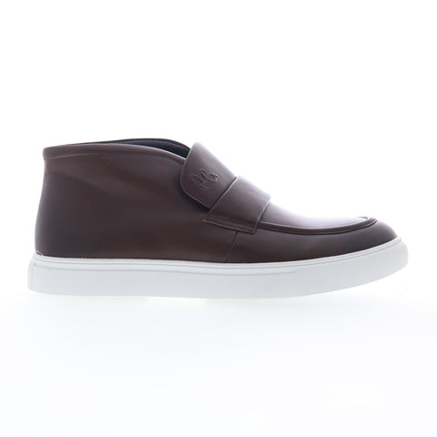 Robert Graham H001-315-P406 Mens Brown Leather Lifestyle Sneakers Shoes