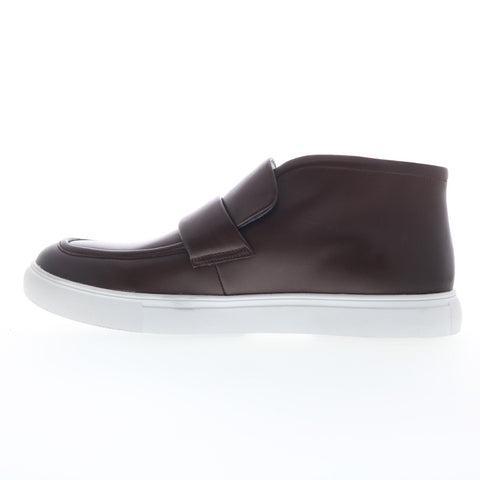 Robert Graham H001-315-P406 Mens Brown Leather Lifestyle Sneakers Shoes