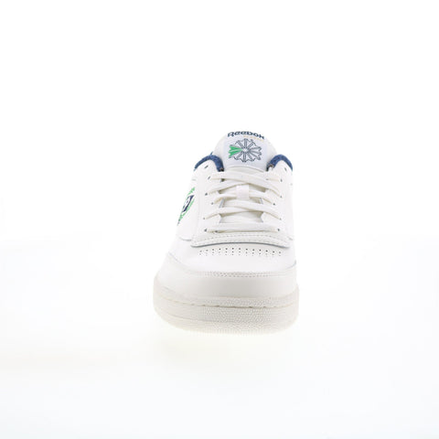 Reebok Club C 85 Mens White Leather Lace Up Lifestyle Sneakers Shoes