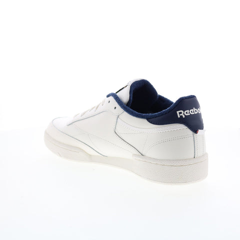 Reebok Club C 85 Mens White Leather Lace Up Lifestyle Sneakers Shoes