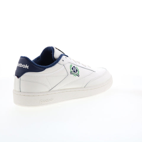 Reebok Club C 85 Mens White Leather Lace Up Lifestyle Sneakers Shoes