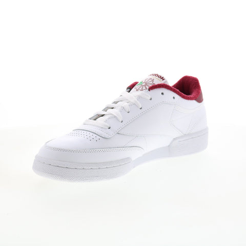 Reebok Club C 85 Mens White Leather Lace Up Lifestyle Sneakers Shoes