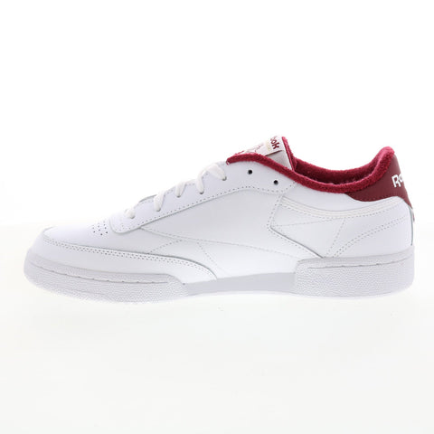 Reebok Club C 85 Mens White Leather Lace Up Lifestyle Sneakers Shoes