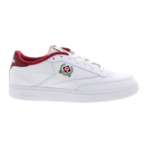 Reebok Club C 85 Mens White Leather Lace Up Lifestyle Sneakers Shoes
