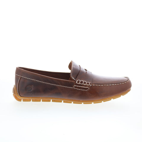 Born Andes H45923 Mens Brown Leather Loafers & Slip Ons Casual Shoes