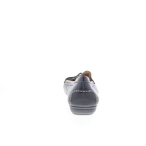 Hush Puppies Renita Penny H509346 Womens Black Leather Loafer Flats Shoes