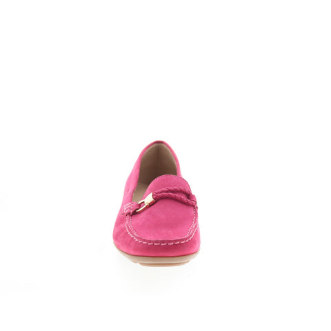 Hush Puppies Renita H509673 Womens Pink Nubuck Slip On Loafer Flats Shoes
