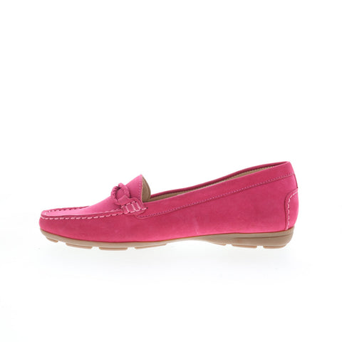 Hush Puppies Renita H509673 Womens Pink Nubuck Slip On Loafer Flats Shoes