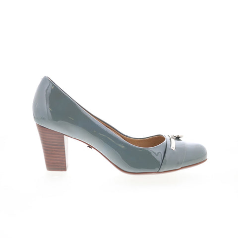 Hush Puppies Alegria Charm H509678 Womens Gray Leather Pumps Heels Shoes