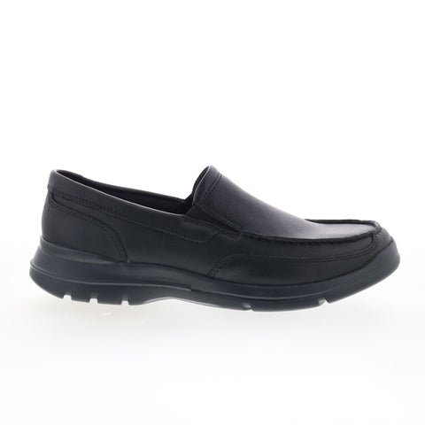 Rockport Junction Point Mens Black Wide Casual Loafers & Slip Ons Shoes