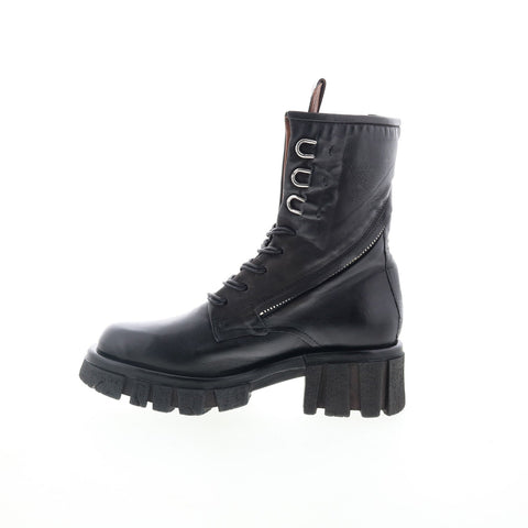 A.S. 98 Haider Womens Black Leather Zipper Casual Dress Boots