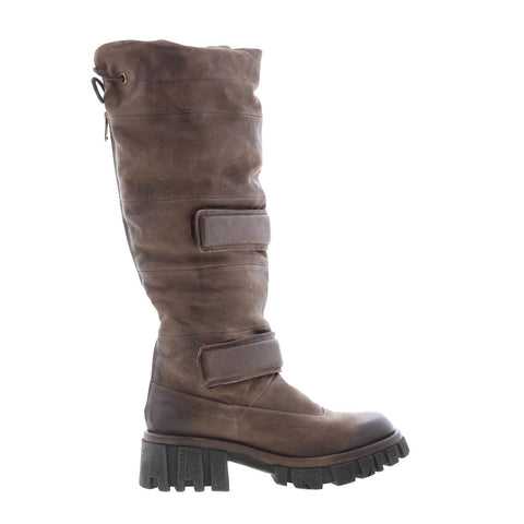 A.S. 98 Halpert Womens Brown Leather Zipper Knee High Boots