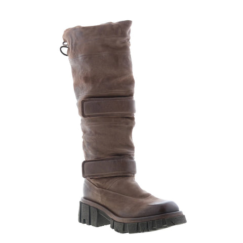 A.S. 98 Halpert Womens Brown Leather Zipper Knee High Boots
